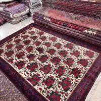 ۶متری دستباف سیرجان درجه۱ زمینه کرم هزارگل