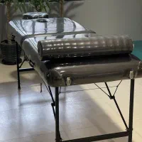 تخت پرتابل ماساژ + پک بادکش+ روغن ماساژ+ رول ملحفه