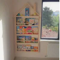 شلف و استند چوبی|کتابخانه، شلف، قفسههای دیواری|قم, کاسه گران|دیوار