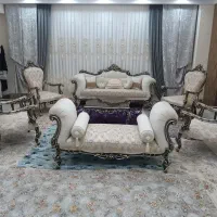 مبلمان با شزلون و میزها