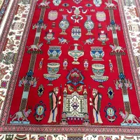 قالی دستبافت پرده ای قم کاملا نو