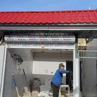 اجرای شیروانی آردواز سردری الاچیق شاخ گوزنی تضمین