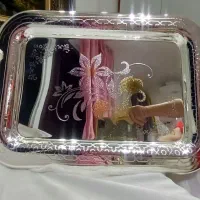 سینی گلدار طلایی مارک چین ضخیم|ظروف سرو و پذیرایی|تبریز, |دیوار