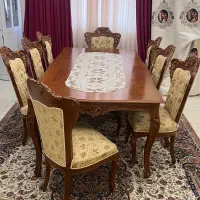 مبل ۹ نفر و میز نهار خوری ۸|مبلمان خانگی و میز عسلی|رشت, چله خانه|دیوار