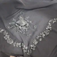 روسری روباندوزی مشکی