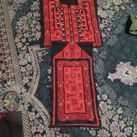 زه وآستین کامل لباس بلوچی