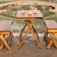 میزوصندلی تاشوچوب روس ضدآب مدل رویال|میز و صندلی غذاخوری|کرج, شهرک سهرابیه|دیوار