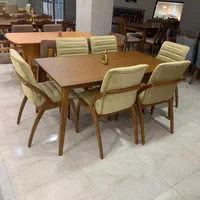 ناهارخوری ۶ نفره تهیه شده از چوب راش موجود با رنگ|میز و صندلی غذاخوری|آمل, |دیوار