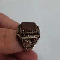 انگشتر با نگین عقیق معدنی اصل و رکاب مسی|بدلیجات|تهران, استخر|دیوار