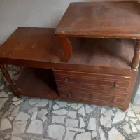 میز تلفن چوبی