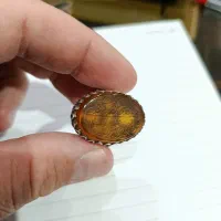 انگشتر عقیق یمنی زرد