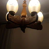 لوستر چوبی ۵شعله ب