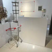 کانتر قفسه تمام ام دی اف سفید در حد نو|کتابخانه، شلف، قفسههای دیواری|کیش, |دیوار