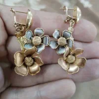 یک جفت گوشواره طلا 5 درصد بالا خام