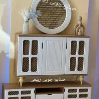 کنسول آینه ست اقتصادی وافل حصیر|بوفه، ویترین، کنسول|تهران, شهرک ولیعصر شمالی|دیوار