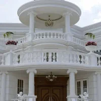 استخر،  و نماهای ساختمان ،با سیمان،