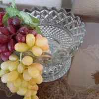 کریستال آجیل خوری کاسه وبشقاب قدیمی آمریکایی