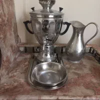 فروش سماور گازی و سینی جام و پارچ استیل