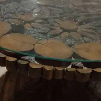 میز چوبی مخصوص خانه باغ