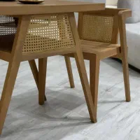 ناهارخوری ۲نفره حصیری|میز و صندلی غذاخوری|کاشان, گارزگاه|دیوار