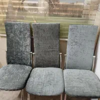 صندلی طوسی سه عدد نو نو|میز و صندلی غذاخوری|محلات, |دیوار