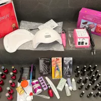 وسایل لوازم پلمپ کاشت ناخن سوهان یوی موادلاکژل