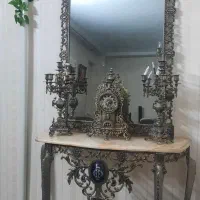 اینه کنسول و ساعت برنجی