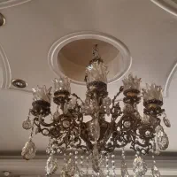 لوستر برنز 6 شاخه|لوستر و چراغ آویز|ری, منصوریه منگل|دیوار