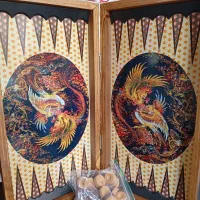 تخته نرد چوبی وشطرنج درجه یک ورق کوروش و اسکلتی یک