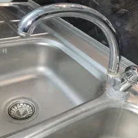 سینک ظرفشویی روکار به همراه شیر اهرمی