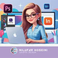 صفحه‌آرایی Indesign تایپ word  طراحی Photoshop