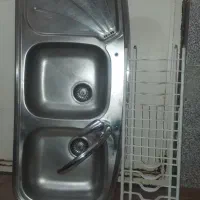 سینک و شیر ظرفشوئی.آبچکان استیل