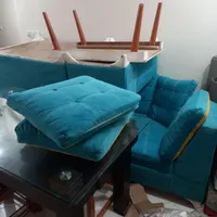 حراج مبل و میز ناهارخوری و دراور تخت چوبی۲نفره|حراج|کرج, اتحاد|دیوار