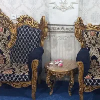 مبل ۹نفره  با جلو مبلی بسیار شیک وتمیز نیمه سلطنتی|مبلمان خانگی و میز عسلی|نسیم‌شهر, |دیوار