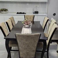 میز صندلی غذا خوری ۸ نفره تمام چوب