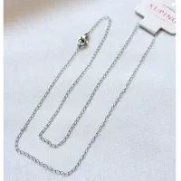 گردنبند زنجیری ساده دیپلمات ریز ژوپینگ نقره ای