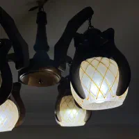 لوستر و آباژور چوبی