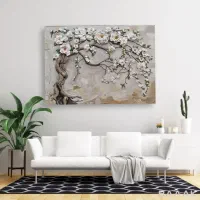 تابلو گچبری برجسته درخت ۷۰×۱۰۰