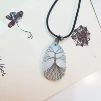 گردنبند سنگ کوارتز و درخت زندگی