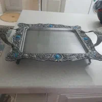 لاله لوستر شامپاینی وظرف سرو کیک و سینی|لوستر و چراغ آویز|فردیس, سرحد آباد|دیوار