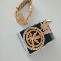 ست گردن بند  و دستبند مردانه