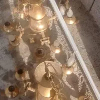 لوستر خراب  وقدیمی طلایی|لوستر و چراغ آویز|شیراز, شهرک امیر کبیر|دیوار