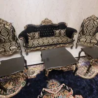 مبل سلطنتی ۹نفره چراغان با جلومبلی وعسلی تمام راش|مبلمان خانگی و میز عسلی|بهارستان, |دیوار