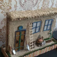 ماکت خانه کاهگلی روستایی و نوستالژی و دکوری|مجسمه، تندیس، ماکت|رباط‌کریم, رباط‌کریم|دیوار