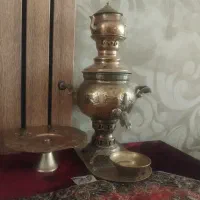 سماور ذغالی یک ونیم لیتری باسینی وقوری محکم|سماور، چای‌ساز، قهوه‌ساز|شیراز, تاچارا|دیوار