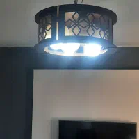 لوستر چوبی چهار لامپی و تک لامپی مدرن