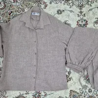 ست شومیز شلوار شکلاتی تابستانه سایز ۴۰، ۴۲