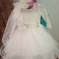 لباس عروس دخترانه مناسب سن ۷سال ...نو هست
