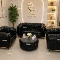 مبلمان مینی مال مخمل چرم چستر