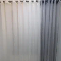 یک عدد پرده نو پانچ شده حریر شاین با استر نو